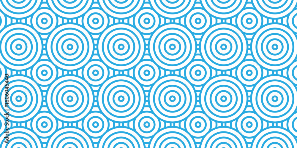 Poster minimal overlapping pattern geometric diamond geometric waves spiral abstract circle wave line. blue