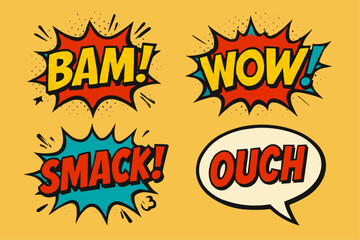 Comic Explosion BAM Graphic – Bold Retro Pop Art Style Design Element