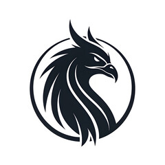 Obraz premium Fierce Phoenix Crest Logo