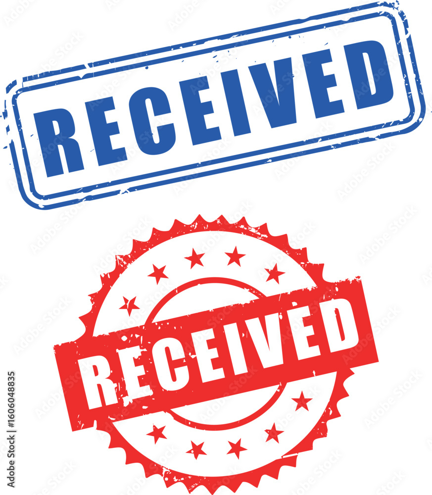 Poster received seal and level typography vector design