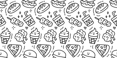 seamless pattern with doodle elements