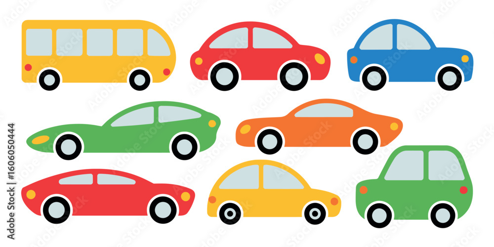 Aufkleber colorful and playful abstract vector design with basic shapes