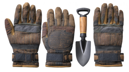 Closeup of gloves and knife, emphasizing safety precision in handling sharp tools.