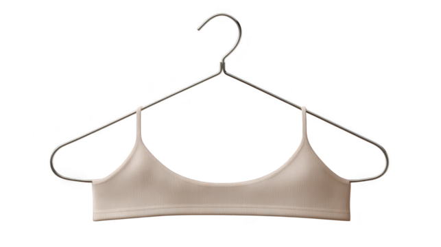 Elegant beige bra top with delicate black lace detail for everyday comfort and style.