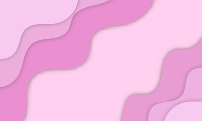 pink papercut wave curves liquid shapes abstract background