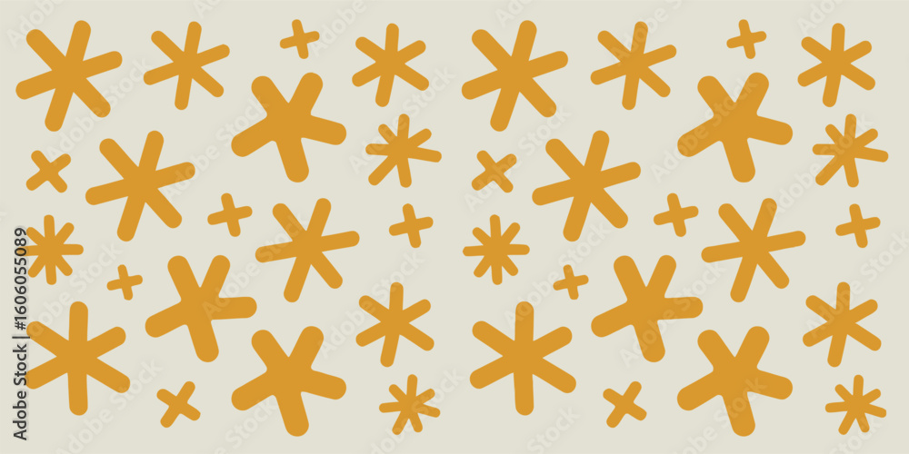 Poster vibrant hand drawn pattern with colorful elements and basic fonts