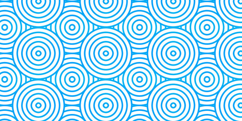 Minimal Overlapping Pattern geometric diamond geometric waves spiral abstract circle wave line. Blue seamless tile stripe geometric create retro line pattern background.	
