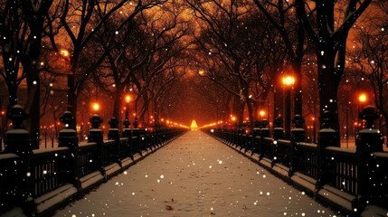 Snowy Night Walk: Winter Wonderland