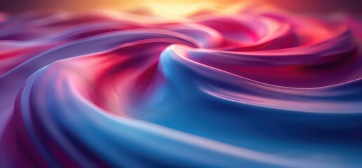 Fototapeta premium A swirling fabric texture with vibrant pink and blue hues creating a dynamic visual effect.