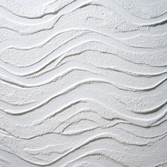 Textured white wavy wall