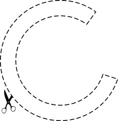 Cutting scissors geometric