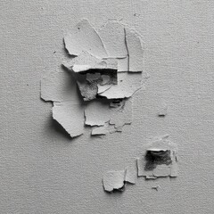 Peeling paint reveals textures on a wall