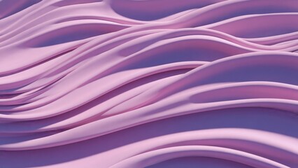 Obraz premium Flowing pink waves a stunning synthesis of organic motion and artistic expression in 3d design, captivating with soft curves and textures, evoking a dreamlike atmosphere for visual design inspiration
