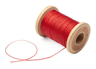 red-thread on a isolated transparent background	