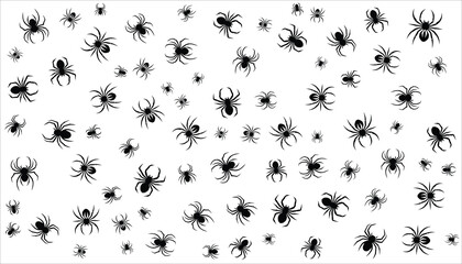 Spider Silhouette Pattern Vector