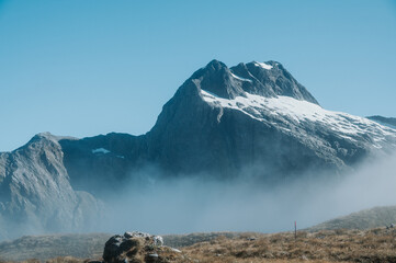 View from Mackinnon Pass on Milford Track, Fiordland National Park, New Zealand