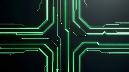 Green Energy Circuit Flow Background