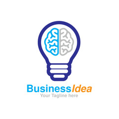 Bulb creative business idea logo template