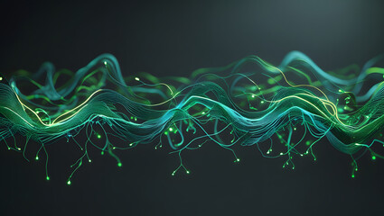 Neural Circuit Eco Flow Background — Futuristic AI Meets Nature