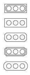 traffic light, traffic lamp icon sheet vector symbol illustration	