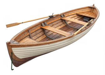 rowing-boat on a isolated transparent background	