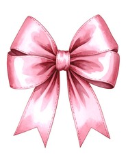 Elegant pink ribbon bow