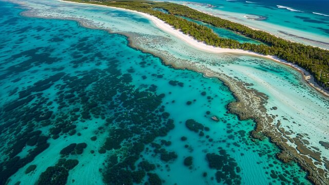 aerial view of the sea