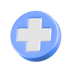health cross medical symbol 3d rendering
