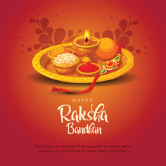 Fototapeta na wymiar happy raksha bandhan poster