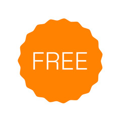 Free label vector illustration. Badge sticker design with 