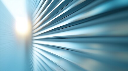 A blue and white abstract background with a light source in the center.