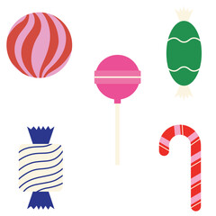 cute candy colorful illustration
