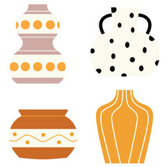 vintage Pottery Vase vector illustration