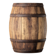 Obraz premium Wooden Barrel on Transparent Background for Design