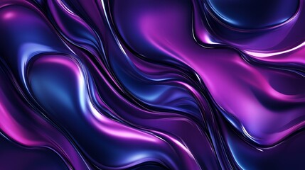 Abstract Purple and Blue Liquid Swirls Background