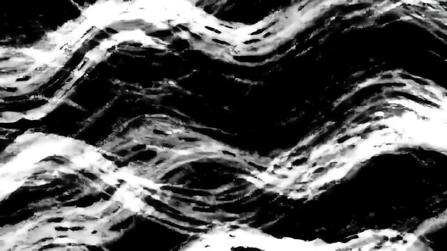 Abstract monochrome waves texture, digital art background, design element