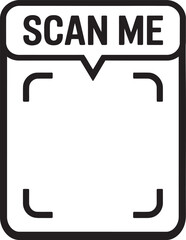 Scan Me QR Code Frame Icon for Mobile Use