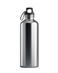 Blank Stainless Steel Water Bottle Mockup on Transparent Background

