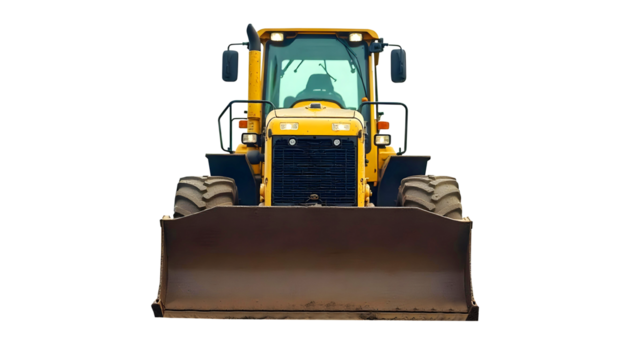 High-Performance Yellow Bulldozer Front View for Efficient Earthmoving and Site Grading with Robust Front Blade Ideal for Heavy Construction and Land Clearing Projects in Any Terrain