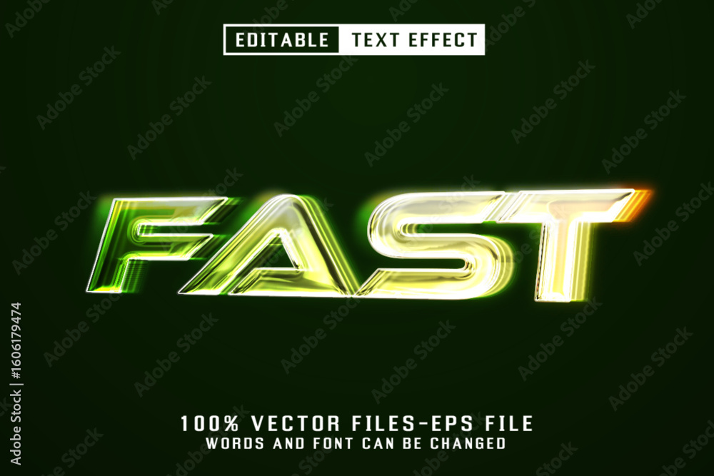 Poster fast editable text effect