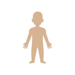 Simple human figure vector illustration.
