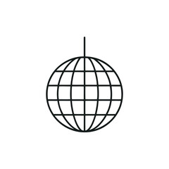 Simple vector graphic of a disco ball.