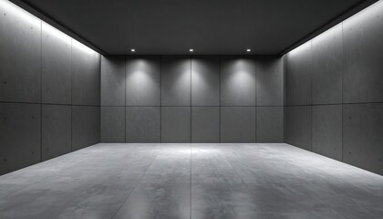 Empty modern concrete room