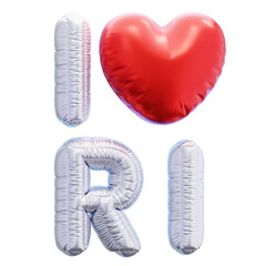 Balloon Letters and Heart Shape