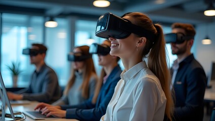 Diverse Team with VR Headsets