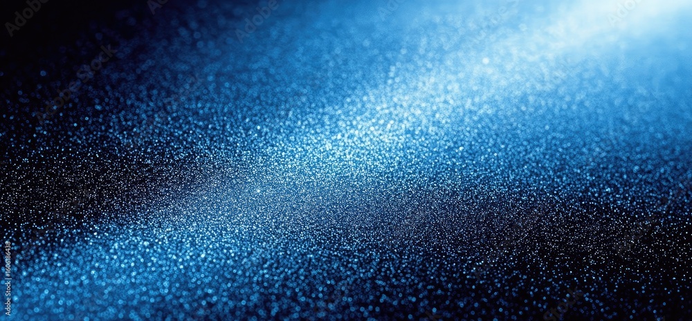 Poster abstract shimmering indigo glitter texture background with light leak and bokeh effect