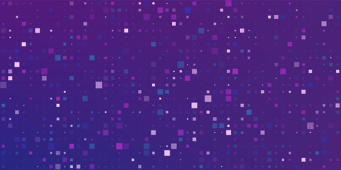 Purple abstract pixel texture bg video screen. Tv pattern background with square noise effect. Futuristic broadcast neon gradient banner for television. Modern vhs led static display elementon © sub