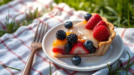 Delicious fruit tart recipe with fresh berries for summer picnic dessert ideas food blog