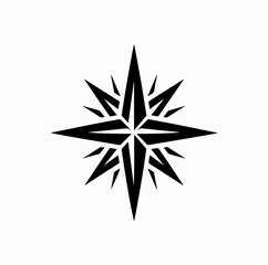 Fototapeta premium Christmas Star Silhouette in Night Sky – Holy Minimal Vector