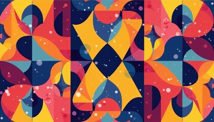 Abstract geometric shapes, modern seamless repeat , vector, seamless, design element
